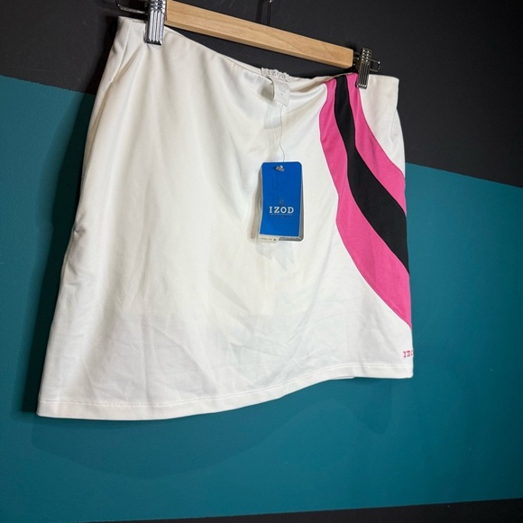 Izod White and Pink Mini Skirt for Casual Wear - Picture 2 of 9